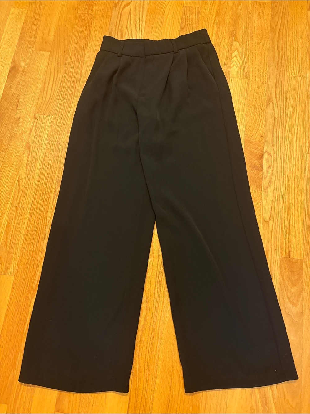 Classic Wide-Leg Black Pants for Women
